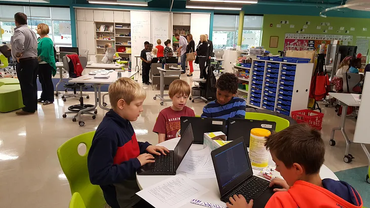 “How do you know they’re doing anything?” Observers in our multiage spaces (in this case, 130 K-5 students with 6 teachers) often could not figure out what was happening. The student agency was not school-as-they-knew-how-to-see-it.