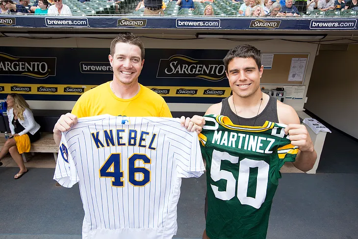 Blake Martinez Visits Miller Park for Pack at the Park Night