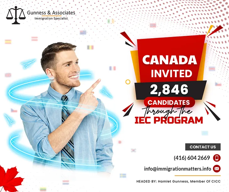 Canada invited 2,846 candidates under the International Experience Canada