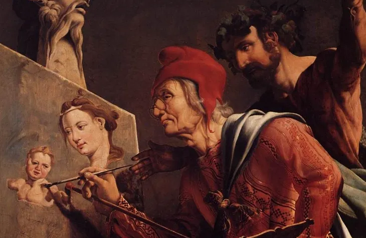 Creation / “Saint Luke Painting the Virgin” by Maarten van Heemskerck