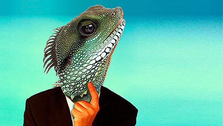 Lizard in a suit