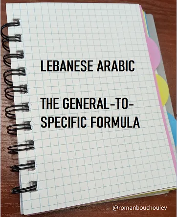 LEBANESE ARABIC: FROM-GENERAL-TO-SPECIFIC FORMULA — PART 4