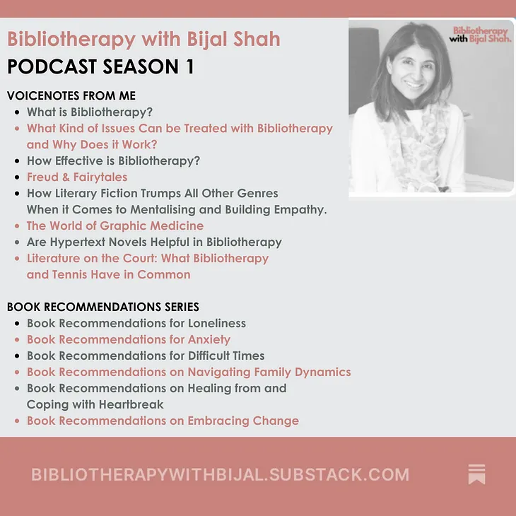 Bibliotherapy with Bijal Shah — Podcast Season 1