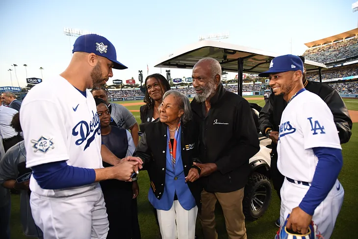 Dodgers celebrate Jackie Robinson Day with the Hall of Famer’s family