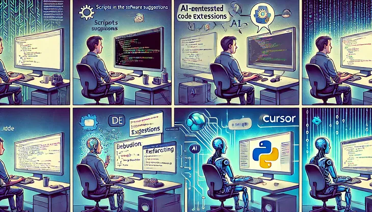 Four stages of AI-assisted software development
