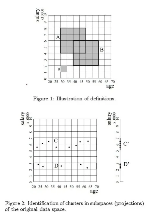 CLIQUE : Grid-Based Subspace Clustering