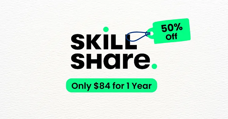 [50% Off] Skillshare Discount & Coupon Code: $84 for 1-Year!