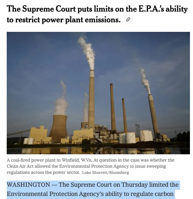 The Supreme Court’s EPA Decision— Hello American Theology, Goodbye Sweet Holocene