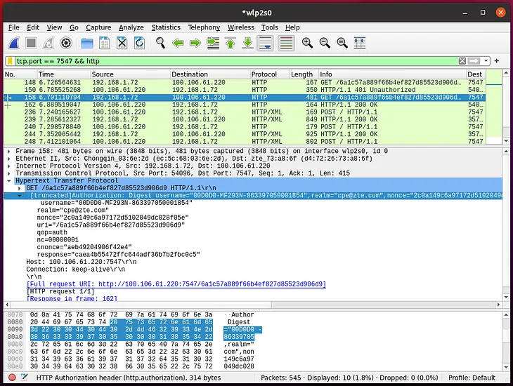 Genie ACS TR069 Packet Capturing with WireShark