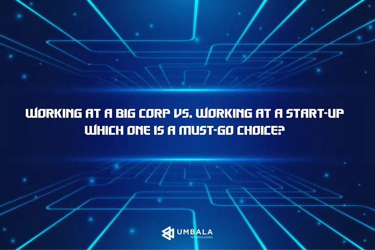 Working at a big corp vs. Working at a start-up. Which one is a must-go choice?