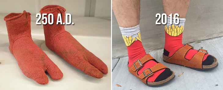 The History Of Wearing Socks Under Sandals