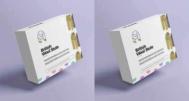 A packaging design for a clothing brand