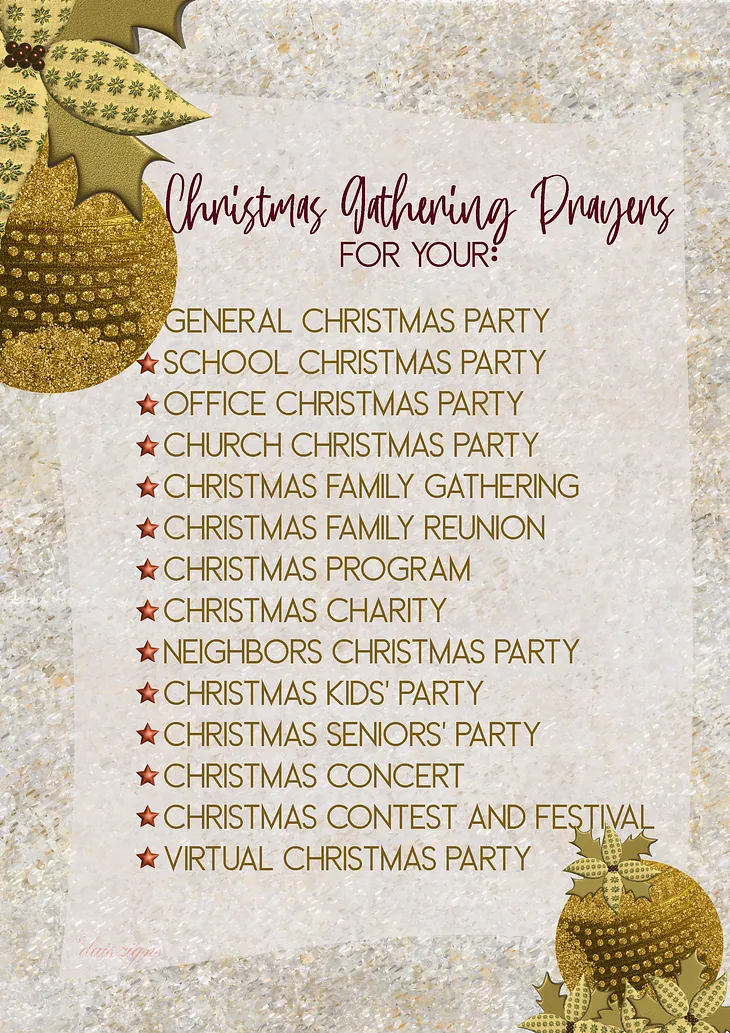 Collection of Christmas Gathering Prayers 🙏🎄