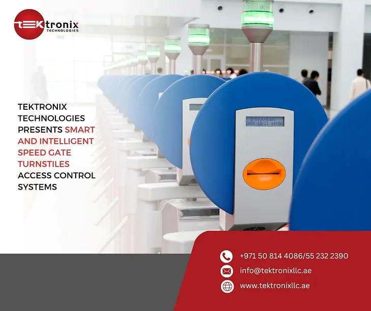 Biometric Identification Turnstile Speed Gates for Office Buildings in UAE