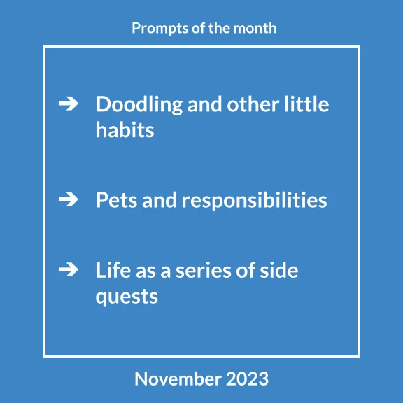 Monthly Writing Prompts — November 2023