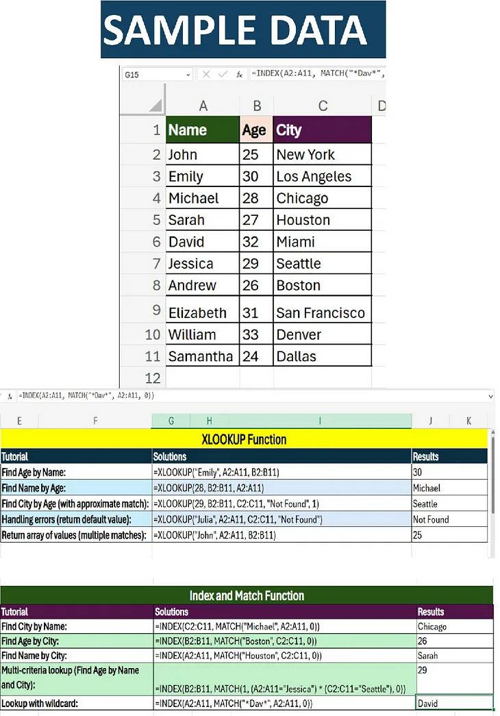 Easy Data Lookups in Excel with XLOOKUP, INDEX & MATCH