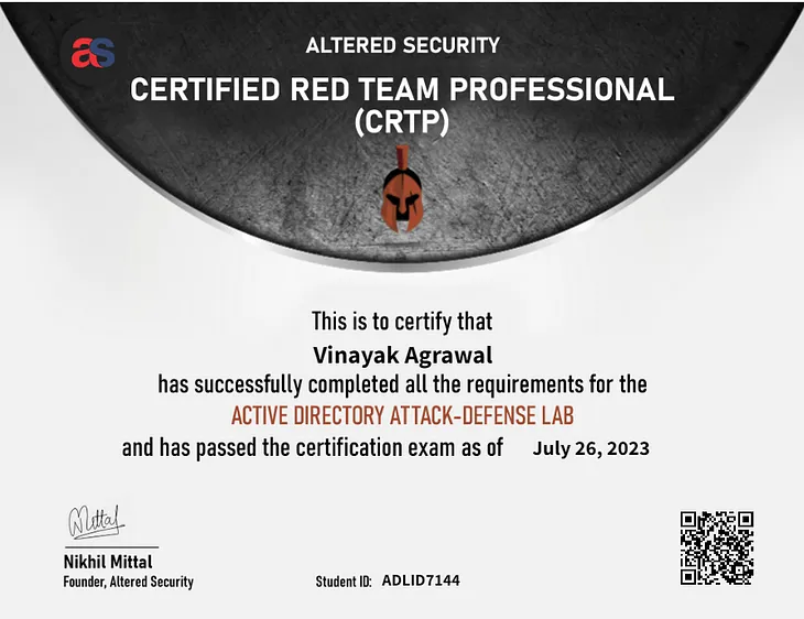 CRTP Exam Experience And Review