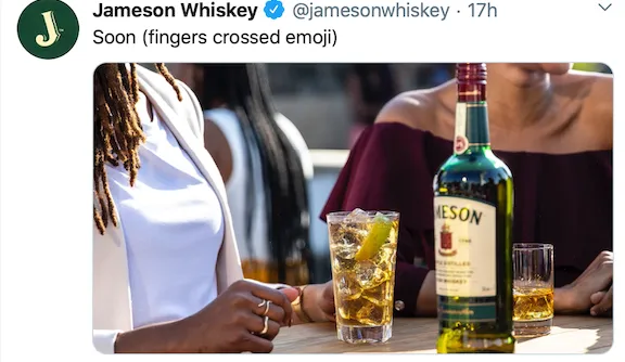 Jameson Irish Whiskey and Pernod Ricard are battling the current pandemic.