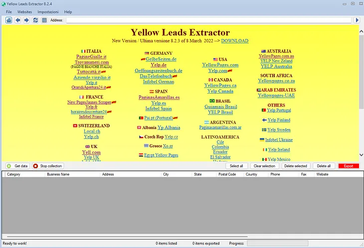 How to scrape and extract data from Yellow Pages / Gelbe Seiten / Pages Jaunes