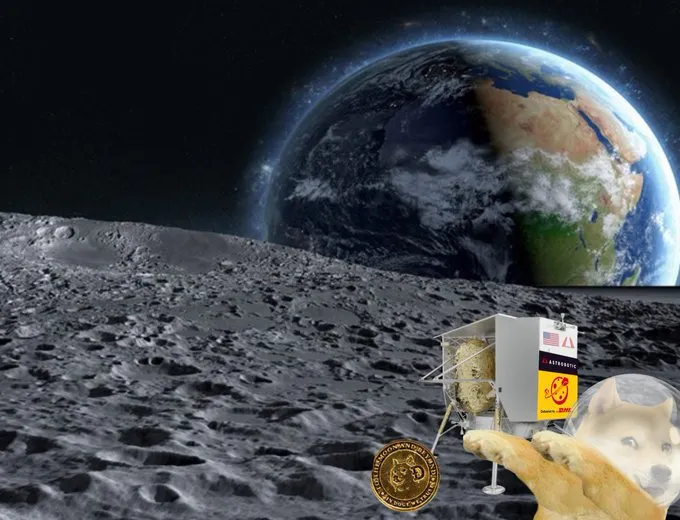 Dogecoin’s Lunar Dream Comes True: A Physical DOGE Coin Set to Land on the Moon!