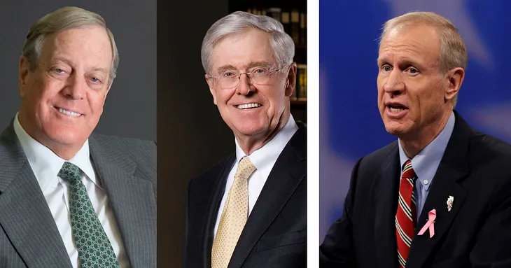 Rauner Campaign Using Koch Brothers “Data Mine” In Re-Election Effort