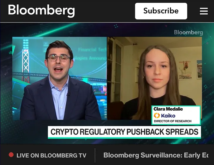 Bloomberg Interview: Kaiko’s Research Director Explains the Crypto Regulatory Crackdown