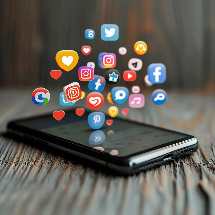 A smartphone displays a vibrant array of social media icons, symbolizing connectivity in the digital age.