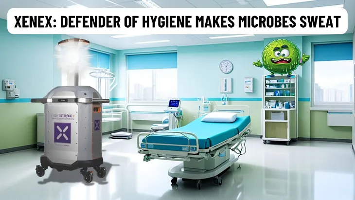 Xenex Microbial Reduction Robot — Zapping Hospital germs without a single wipe!