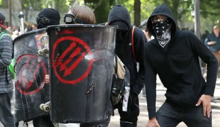 Black clad woven clothes worn by Antifa Members