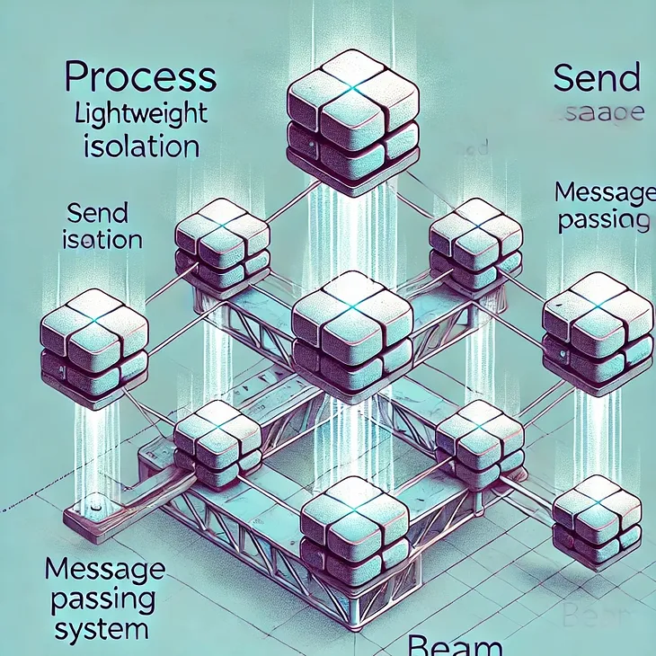 An imagined illustration of Elixir processes