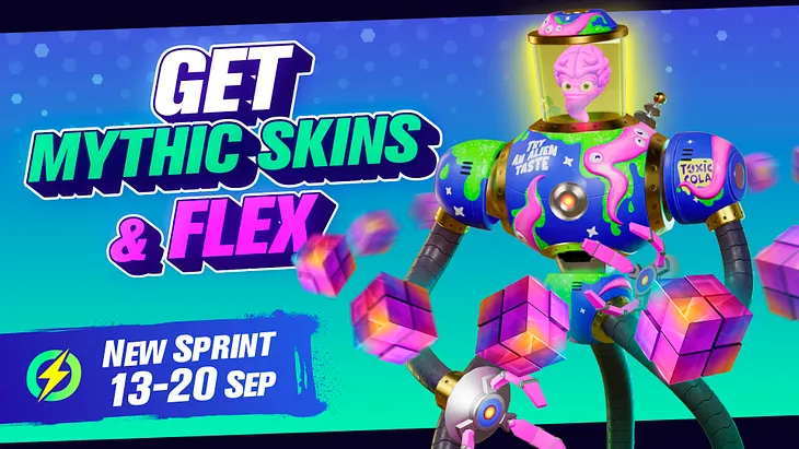 Join the BOSS FIGHTERS Sprint for Rewards: September 13–20. FLEX & Mythic Skins Up For Grabs!