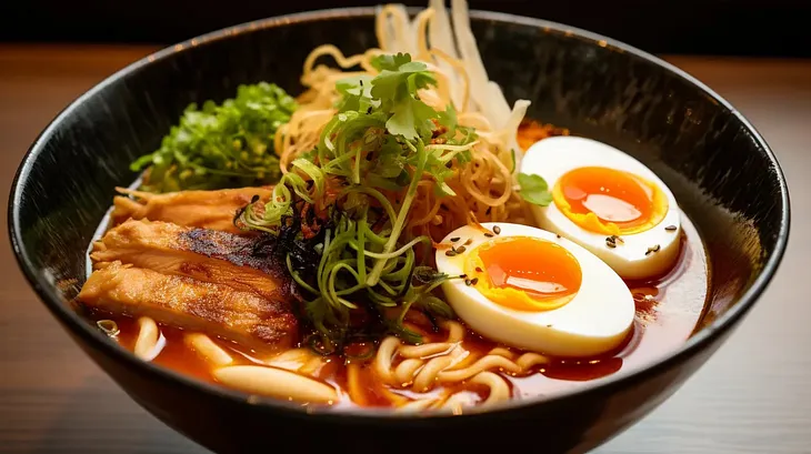 a bowl of Nagoya Ramen showcasing its rich broth thick noodles and traditional toppings