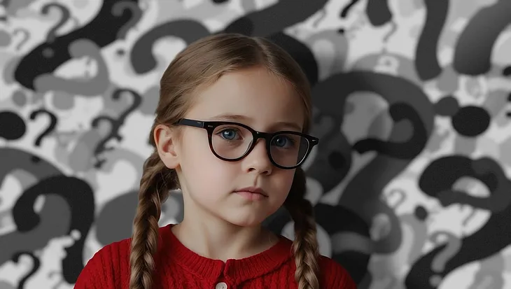 A girl wearing glasses.