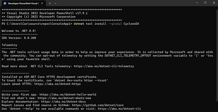 How to Generate SBOM for C# DotNetProjects