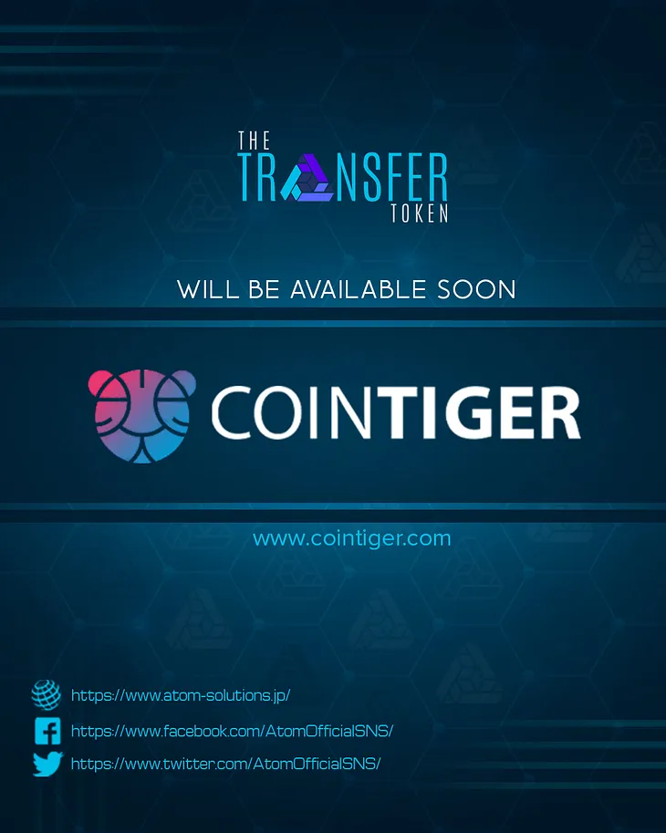 New listing of TTT (The Transfer Token) on CoinTiger.