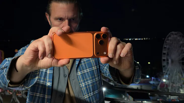 iPhone 17 Pro Max in Cosmic Orange