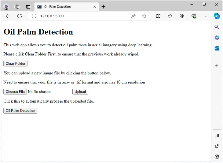 ArcGIS Python Web UI Tutorial — A Simple Automatic Oil Palm Detection System