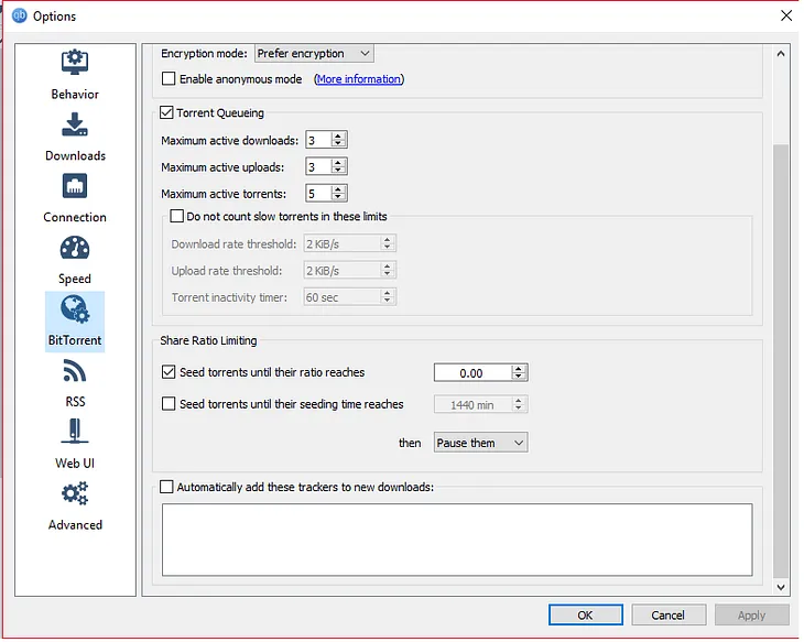 How to stop auto seeding after downloads complete in major torrent software.