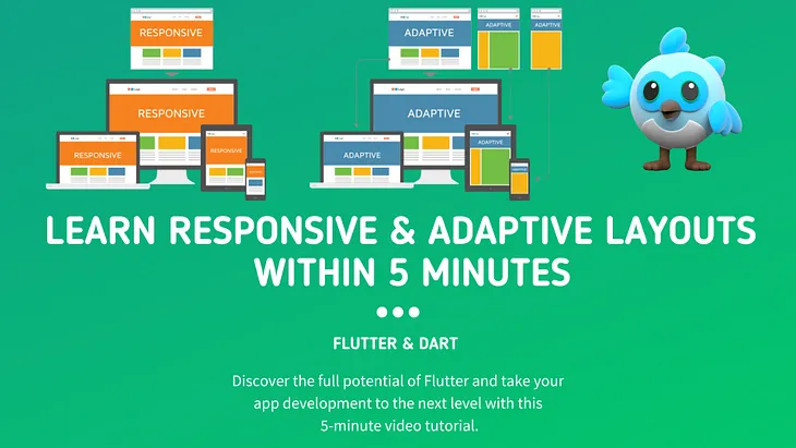 Responsive & Adaptive Design in Flutter within 5 minutes