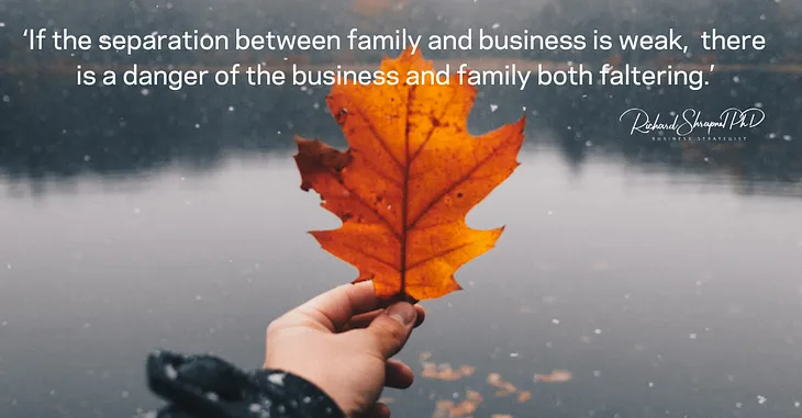 In succession, family and business must be separated.