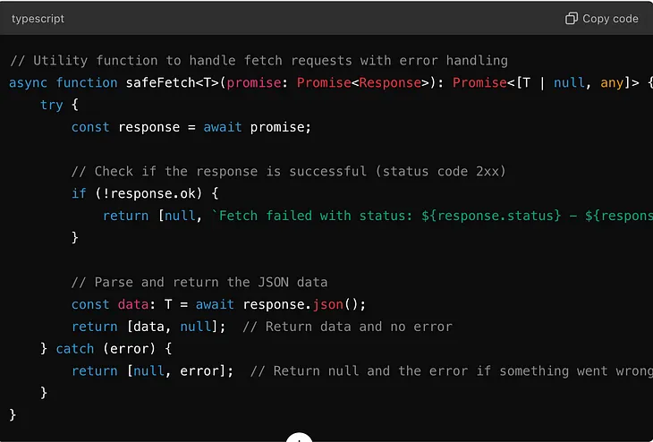 Replace Repetitive Try-Catch in TypeScript: A Cleaner Way to Use safeFetch