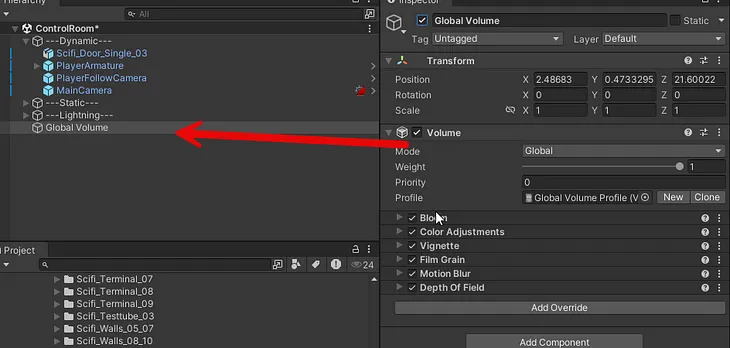 Adding Post Processing Profiles in Unity