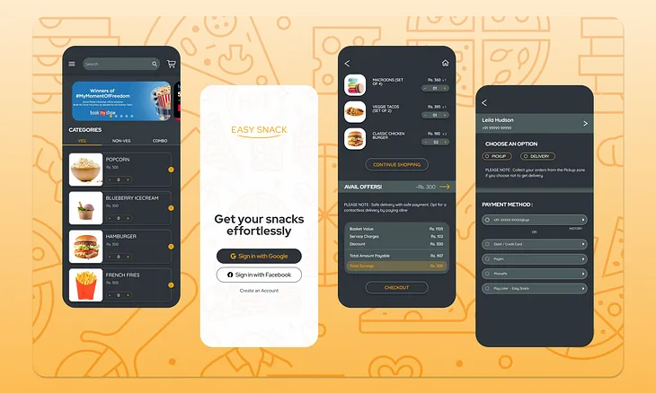 Easy Snack app -  Case study