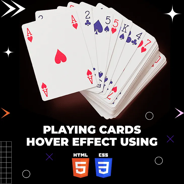 Playing Cards Hover Effect Using HTML CSS | Playing Cards Animation