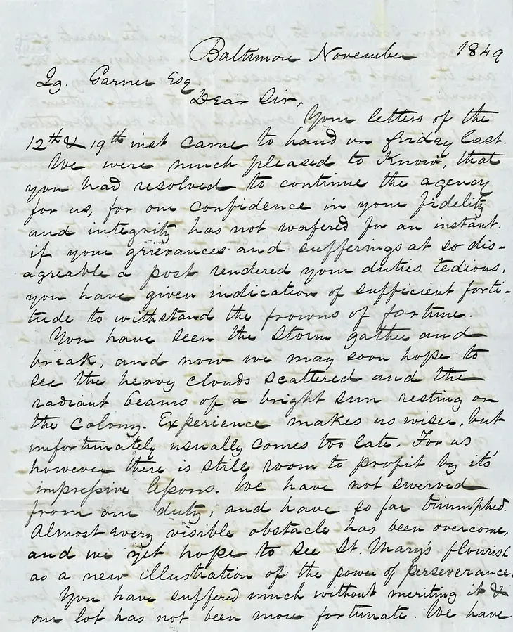 In the 1840s, two German immigrants set up a colony for Catholics in Baltimore, US.