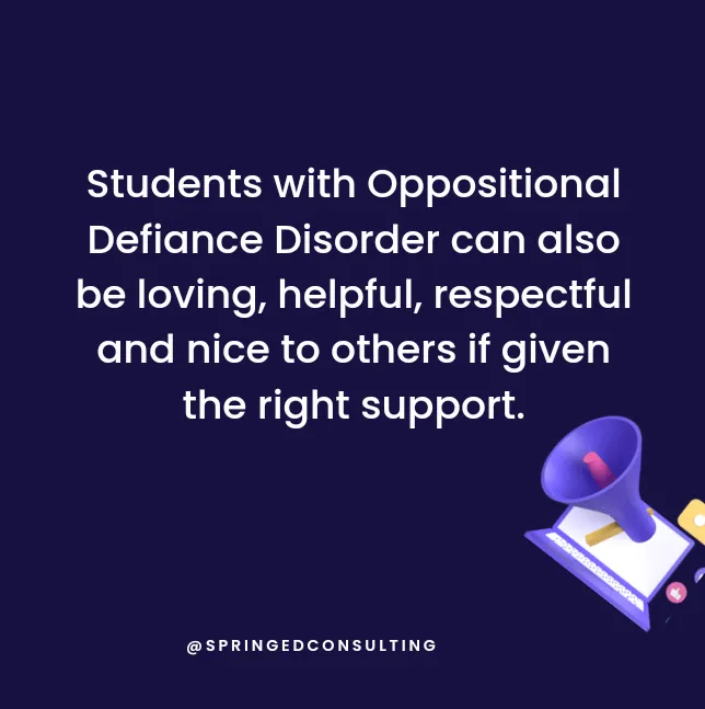 Managing Students with Oppositional Defiance Disorder in the Classroom