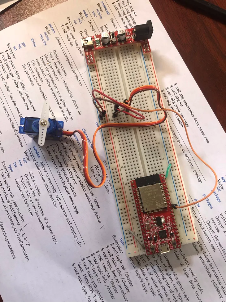 Getting Oriented to ROS2, microROS and controlling servos with ESP32