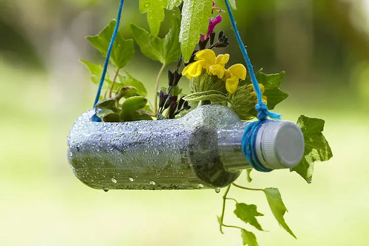 Recycled Plastic Bottle Planter