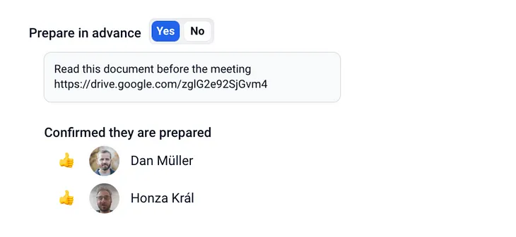 Product update: Does the host want me to prepare for this meeting or not?