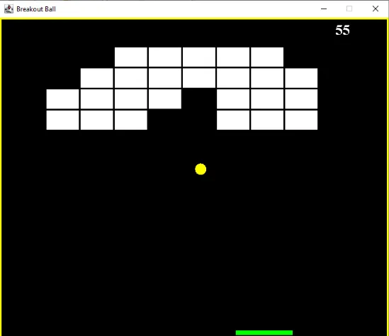 Breakout ball game using Java